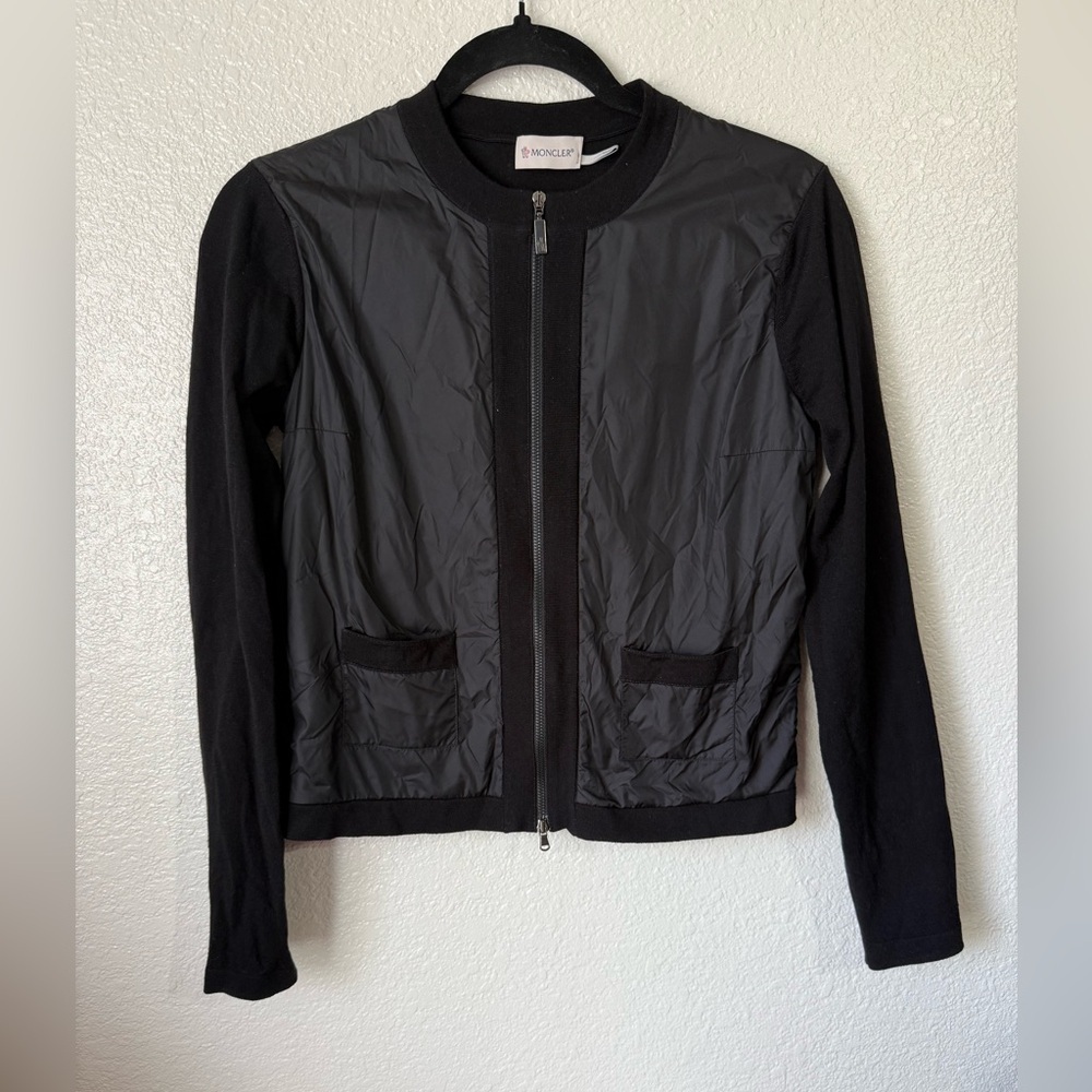Moncler Magalia Coreana Tricot Full Zip Bomber Jacket Size XS